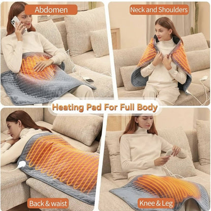 King Size Heating Pad for Back, Extra Large Electric Heat Pad for Full Body Comfort