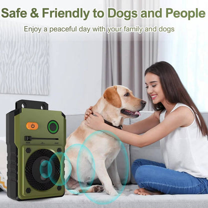 Ultrasonic Bark Deterrent with Automatic Detection and 3 Frequency Modes, 50ft Range