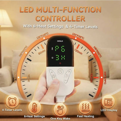 King Size Heating Pad for Back, Extra Large Electric Heat Pad for Full Body Comfort