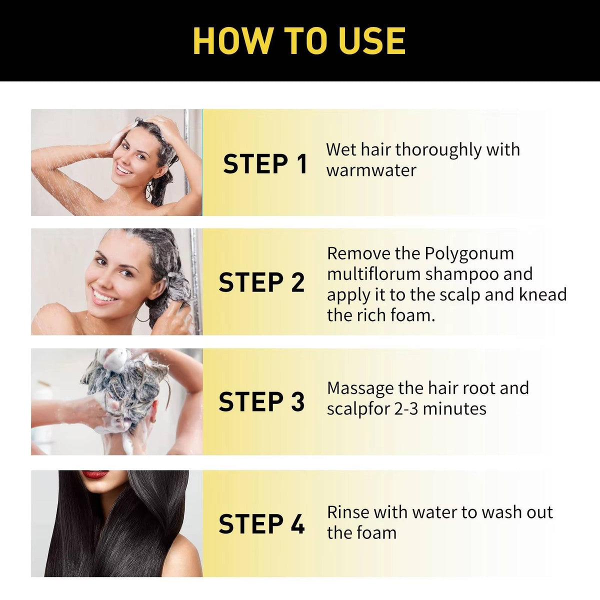 Gray Root Cover Shampoo with Plant Extracts and 10-Minute Application