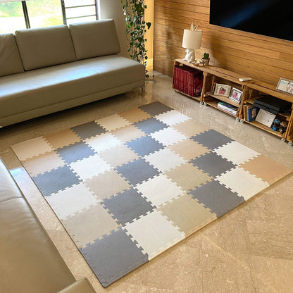 Baby Play Mat, Soft Interlocking Foam Floor Tiles, 74x74 Playpen Mat for Crawling and Development