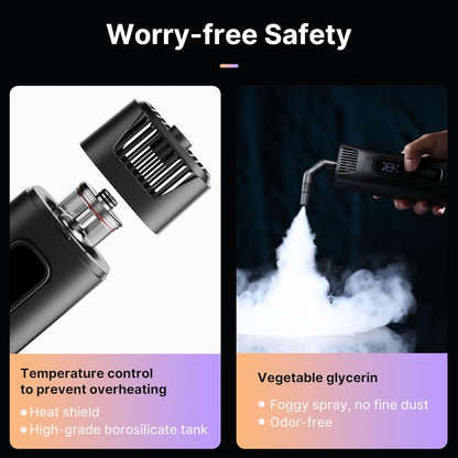 Portable Handheld Fog Machine, Remote Controlled Smoke Machine for Photography, Events & Special Effects