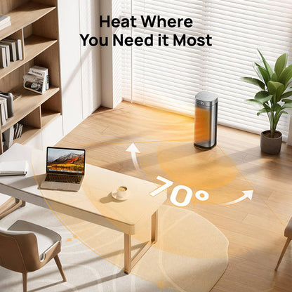Space Heaters for Indoor Use, Portable Electric Heater with Adjustable Thermostat for Home, Office & Bedroom