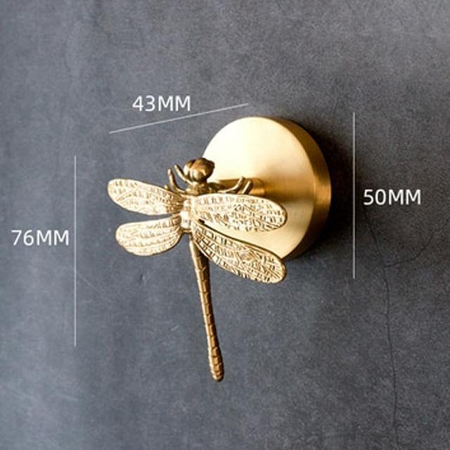 Golden Brass Wall Hooks – Handmade Animal Designs for Stylish Wall Decoration