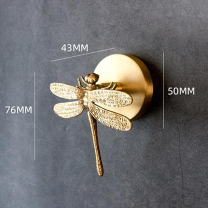 Golden Brass Wall Hooks – Handmade Animal Designs for Stylish Wall Decoration