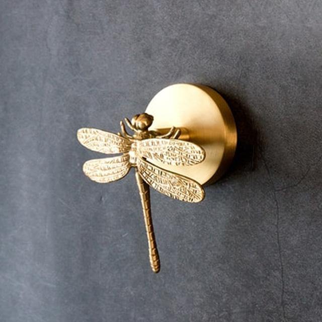 Golden Brass Wall Hooks – Handmade Animal Designs for Stylish Wall Decoration