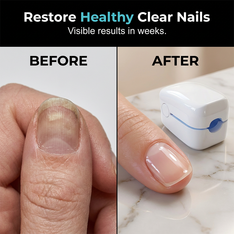 Portable blue light nail care device