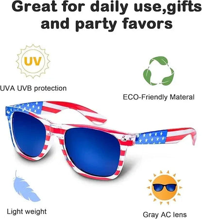 3 Pairs American Flag Sunglasses