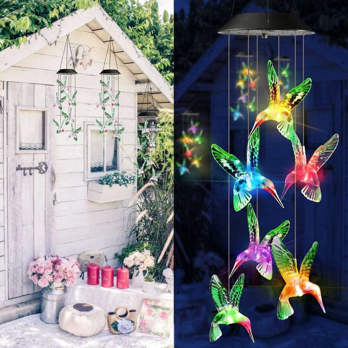 Solar Hanging Wind Chime Light | Patio & Porch Decoration