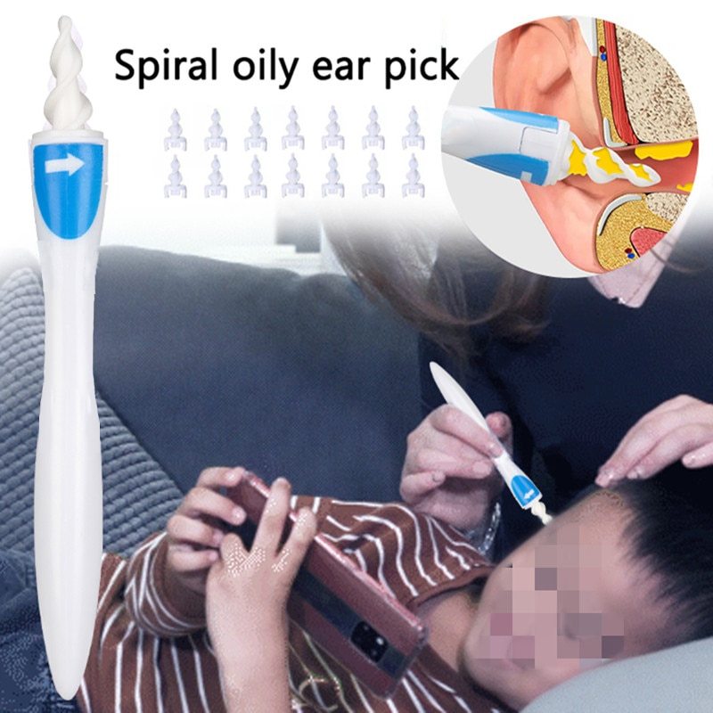 Ear Cleaner With Soft Silicone Tip, Spiral Earwax Cleaner