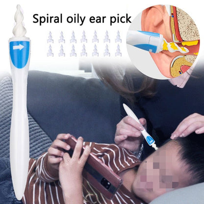 Ear Cleaner With Soft Silicone Tip, Spiral Earwax Cleaner