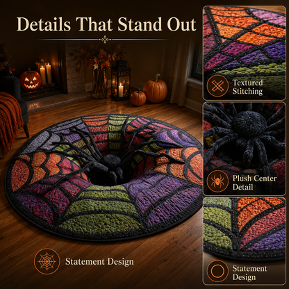 3D Spider Illusion Halloween Rug — Create A Spooky “Vortex” Effect That Terrifies Every Guest