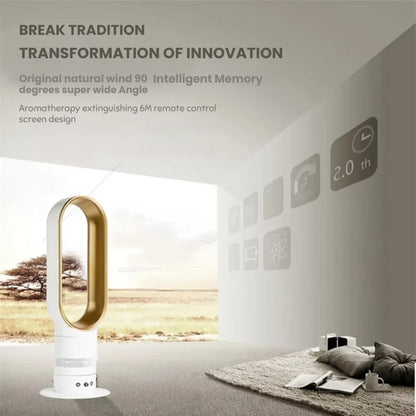 Bladeless Tower Fan Energy Efficient with Safe Airflow