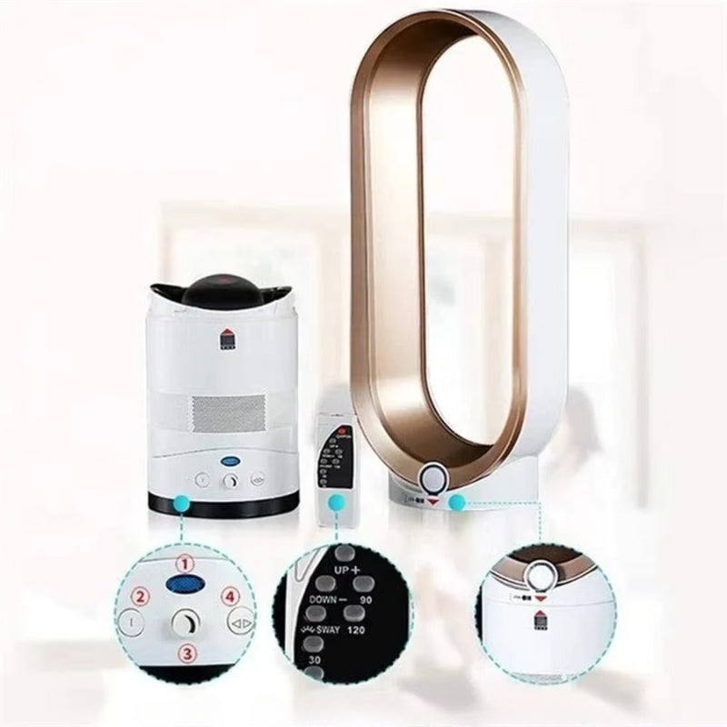 Bladeless Tower Fan Energy Efficient with Safe Airflow