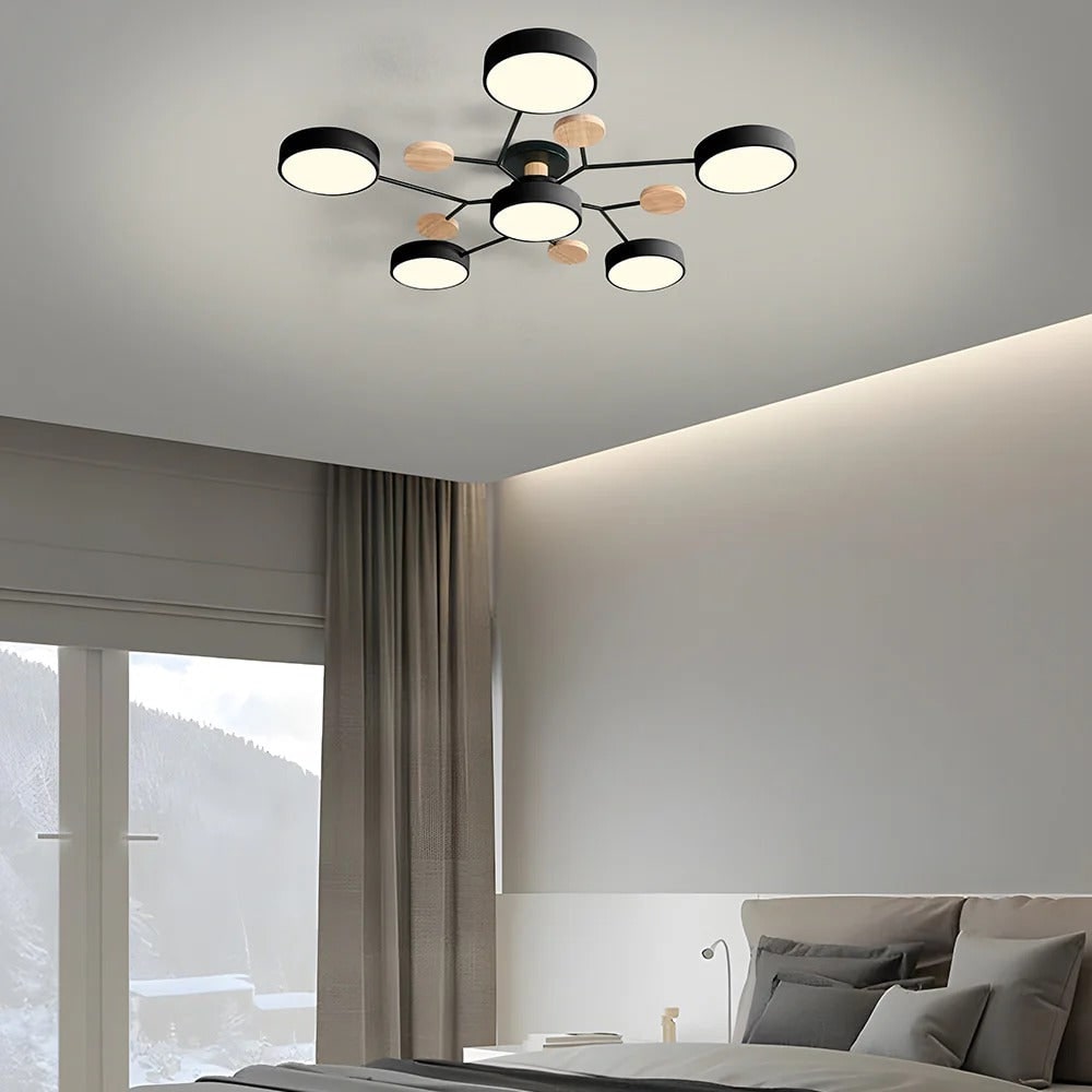 Energy Efficient Semi Flush Ceiling Light LED Chandelier