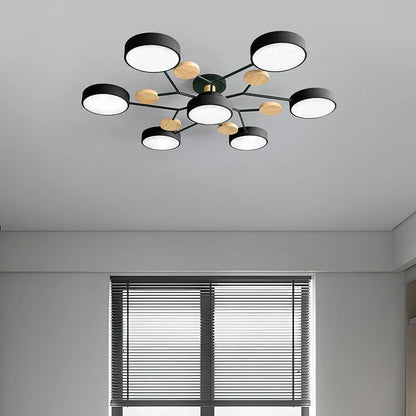 Energy Efficient Semi Flush Ceiling Light LED Chandelier