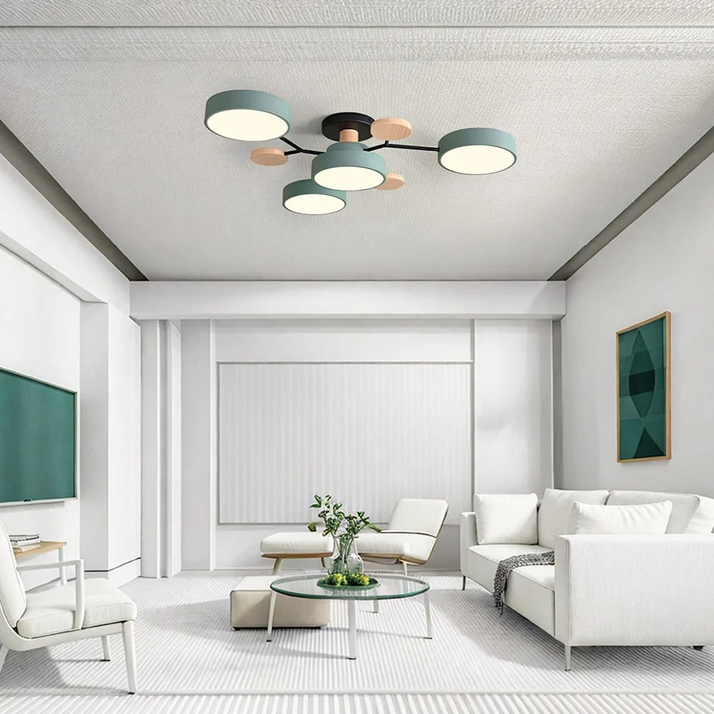 Energy Efficient Semi Flush Ceiling Light LED Chandelier