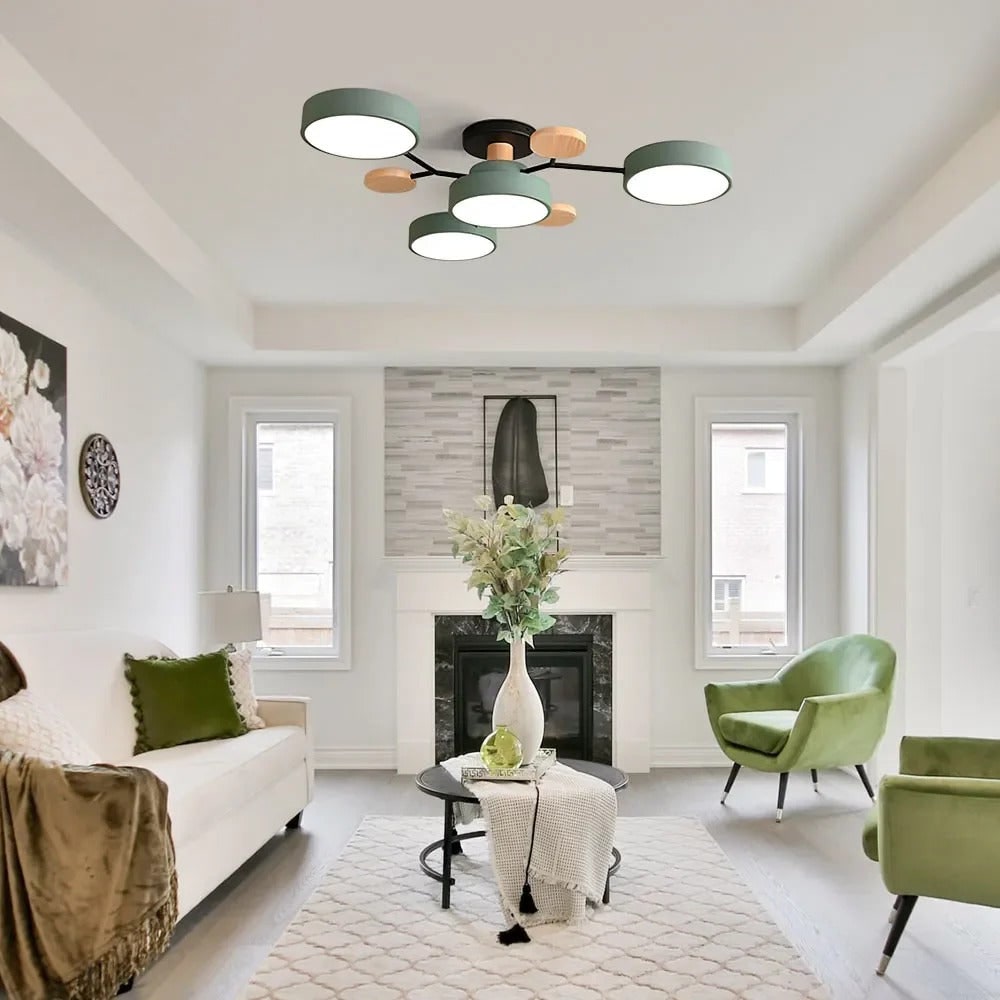 Energy Efficient Semi Flush Ceiling Light LED Chandelier
