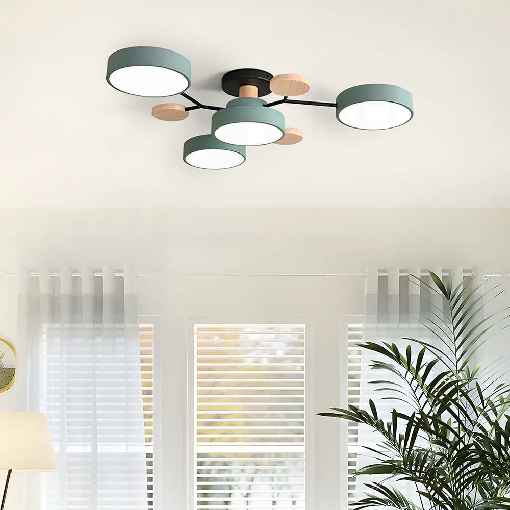 Energy Efficient Semi Flush Ceiling Light LED Chandelier