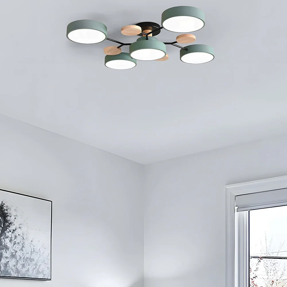Energy Efficient Semi Flush Ceiling Light LED Chandelier