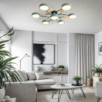 Energy Efficient Semi Flush Ceiling Light LED Chandelier