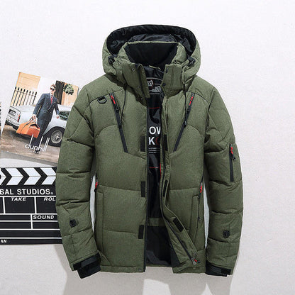 Hooded Zip Jacket with Removable Hood and Thick Polyester, Fall Winter