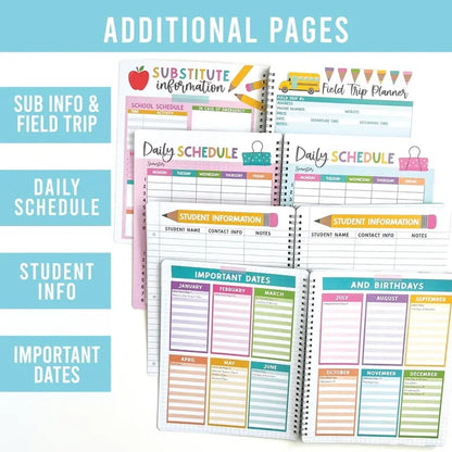 Undated Teacher Planner 2026–2027 | Weekly & Monthly Classroom Organizer for Lesson Planning, Scheduling & Teacher Productivity