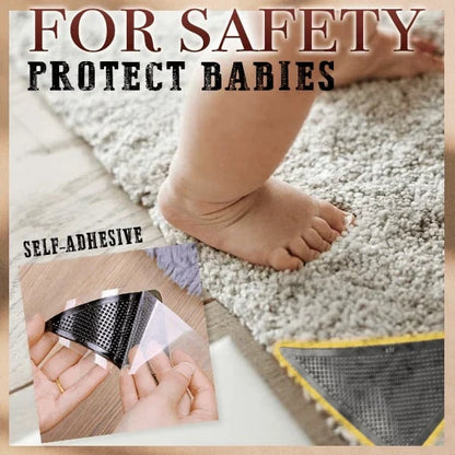 Rubber Anti Curling Non Slip Skid Pads -8pc Set