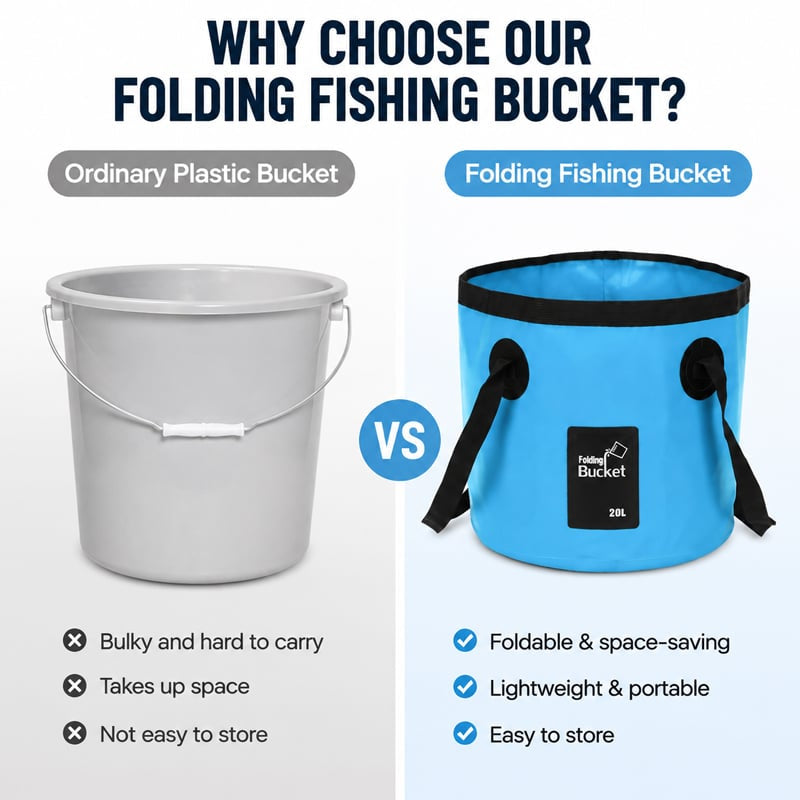 Upsell-Folding Fishing Bucket