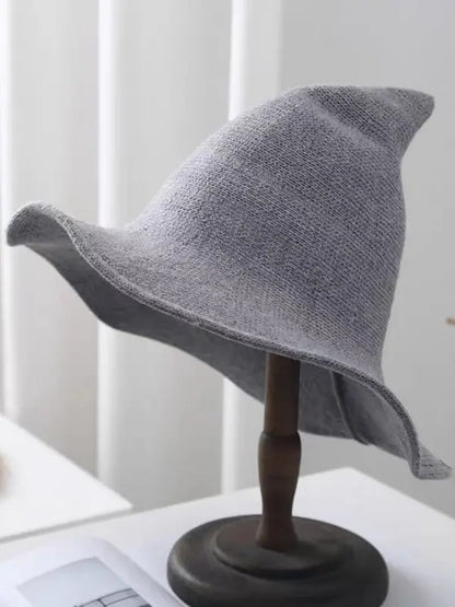 Knitted Wizard Hat  - Cozy Halloween Fantasy Costume Accessory