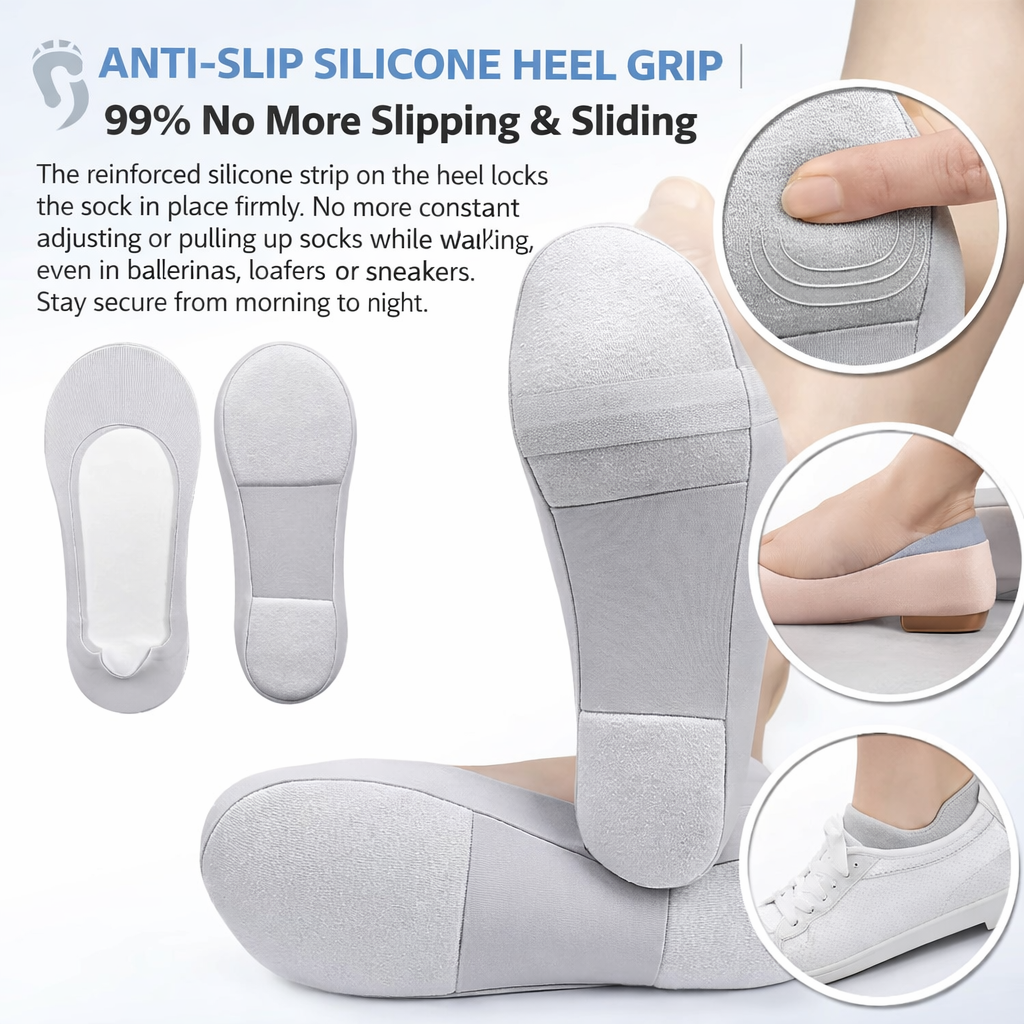 Cushioned No-Show Socks – Soft Invisible Socks for All-Day Foot Relief
