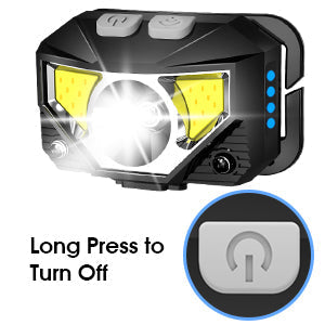 Rechargeable LED Headlamp with Motion Sensor and 1200 Lumen Output, Water Resistant 2-Pack