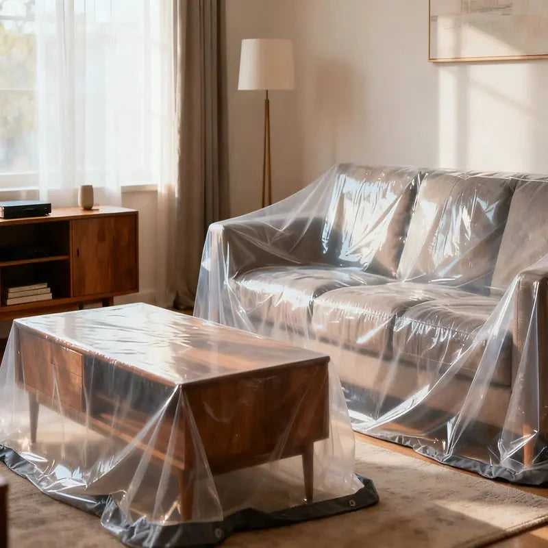 Clear Waterproof PE Tarp, Transparent Outdoor Cover with Metal Grommets