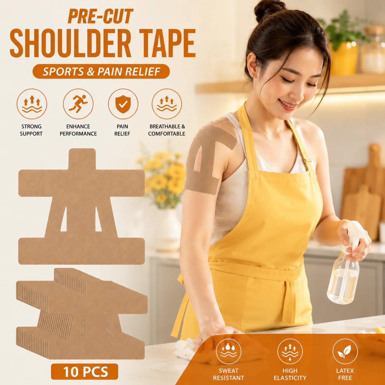 Kinesiology Reduce Shoulder Pain & Knee Tape
