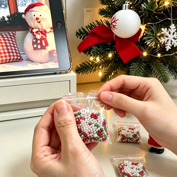 Christmas Pearl Cottage Art Kit | Pre-Cut Wooden Panels, Sparkling Rhinestones, Pearl Beads & Complete Tools for a 3D Holiday House