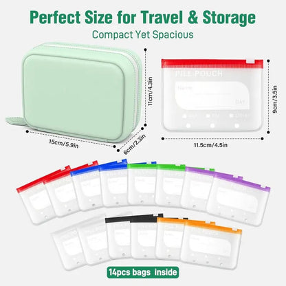 Waterproof Pill Pouch Set-14Pcs Bags Inside