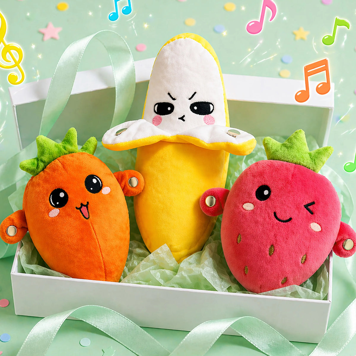 Interactive Two-Player Plush Toy with Sound and Light Responses