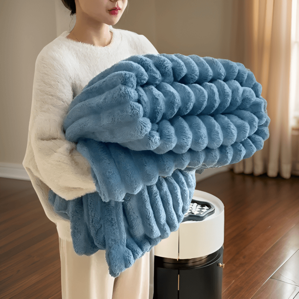Fleece Throw Blanket Soft Cozy Plush Large Drape