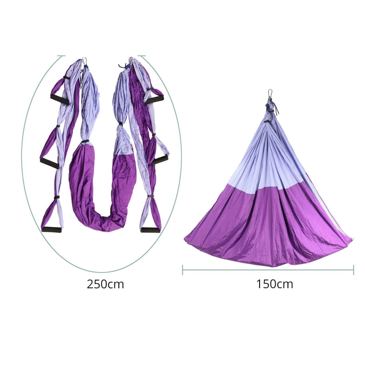 Flexible Aerial Silk Yoga Hammock Swing, Durable, Adjustable, Portable