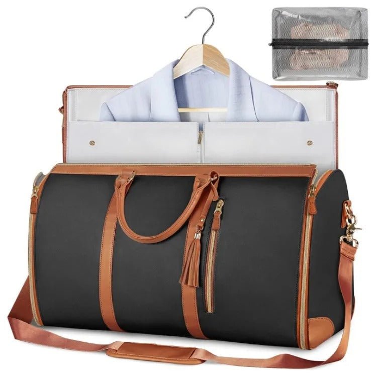 Garment Bag with Multiple Interior Compartments and Overhead Bin Compatibility