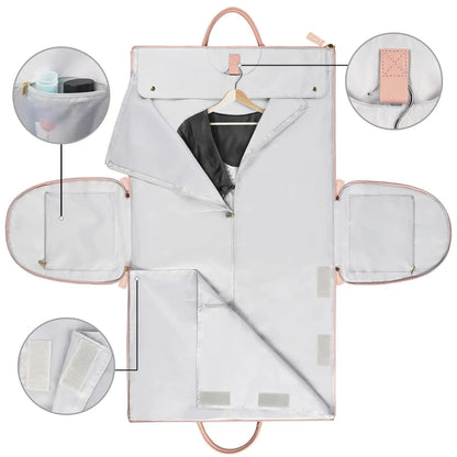 Garment Bag with Multiple Interior Compartments and Overhead Bin Compatibility