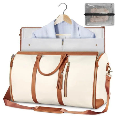 Garment Bag with Multiple Interior Compartments and Overhead Bin Compatibility