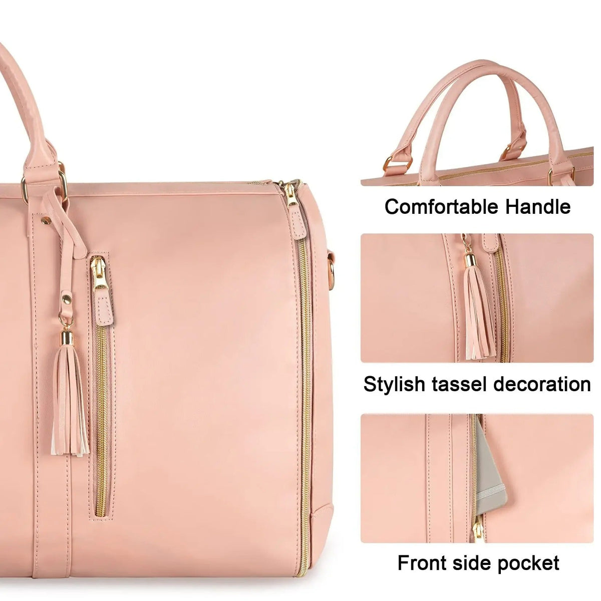 Garment Bag with Multiple Interior Compartments and Overhead Bin Compatibility