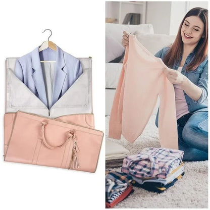 Garment Bag with Multiple Interior Compartments and Overhead Bin Compatibility