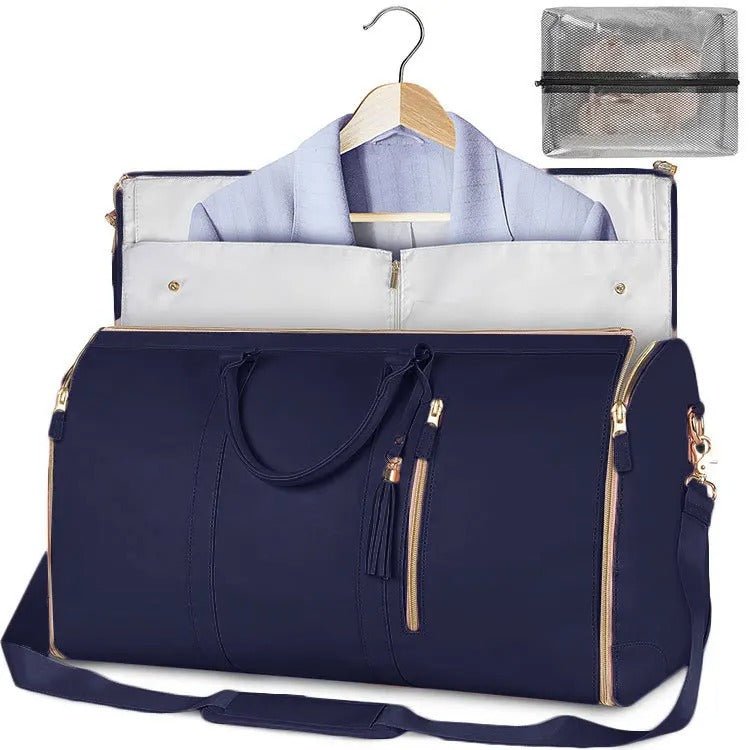 Garment Bag with Multiple Interior Compartments and Overhead Bin Compatibility