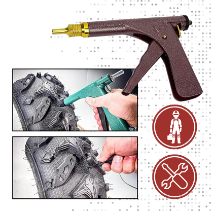 Automatic Tubeless Tire Repair Tool with Mushroom Plugs and Trigger Mechanism
