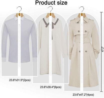 71-Inch Garment Bag with Full-Length Zipper and Dual Handles for Gowns