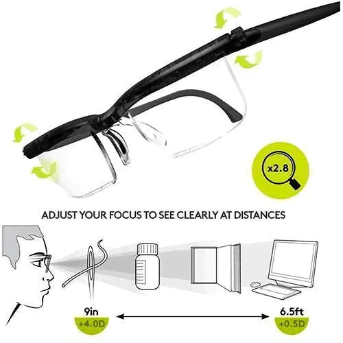Adjustable Glasses Unisex Dial Vision Lens