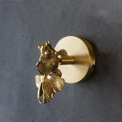 Golden Brass Wall Hooks – Handmade Animal Designs for Stylish Wall Decoration
