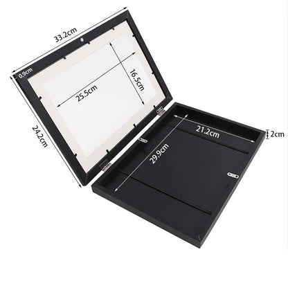 Wall Display Frame with Front Opening for 150 Drawings and Artworks